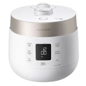 Open Box 6 Cup Twin Pressure Rice Cooker/Warmer w/ Nonstick Inner Pot, White